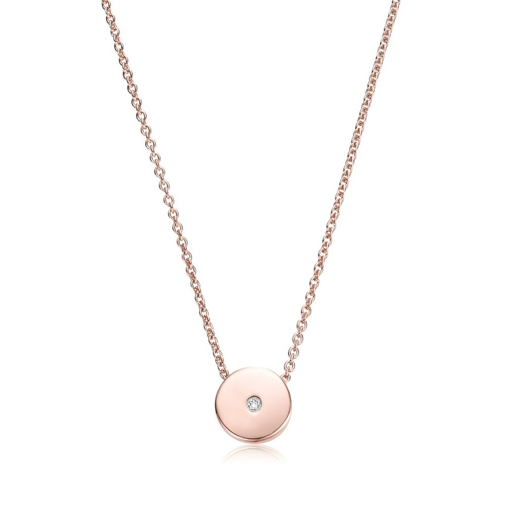 ❌SOLD❌Monica Vinader Rose Gold Diamond Necklace - Picture 4 of 10